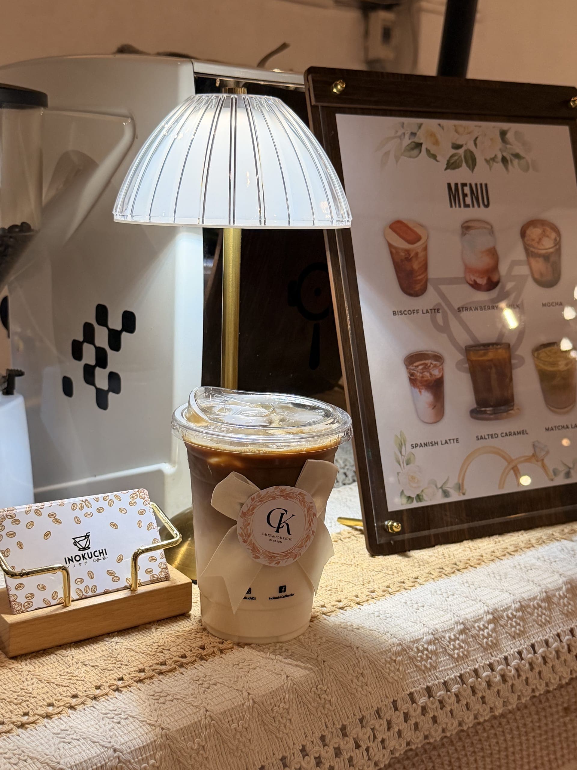 Barista hand-crafting a cup of coffee